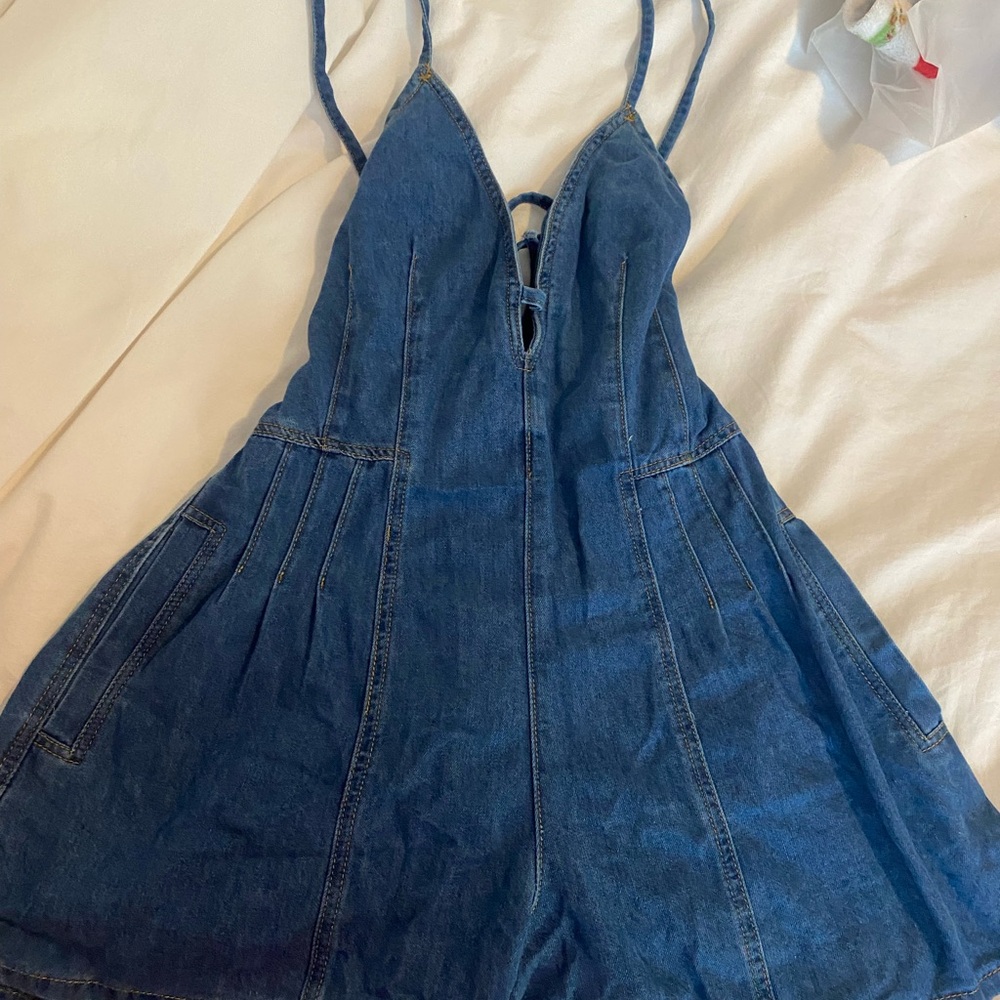 Womens Denim Romper